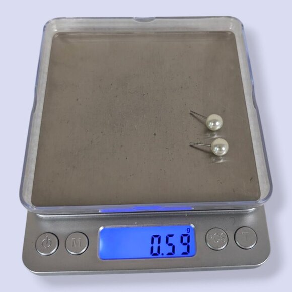 (2/$20) 8mm Faux Pearl Stud Earrings - Picture 5 of 5